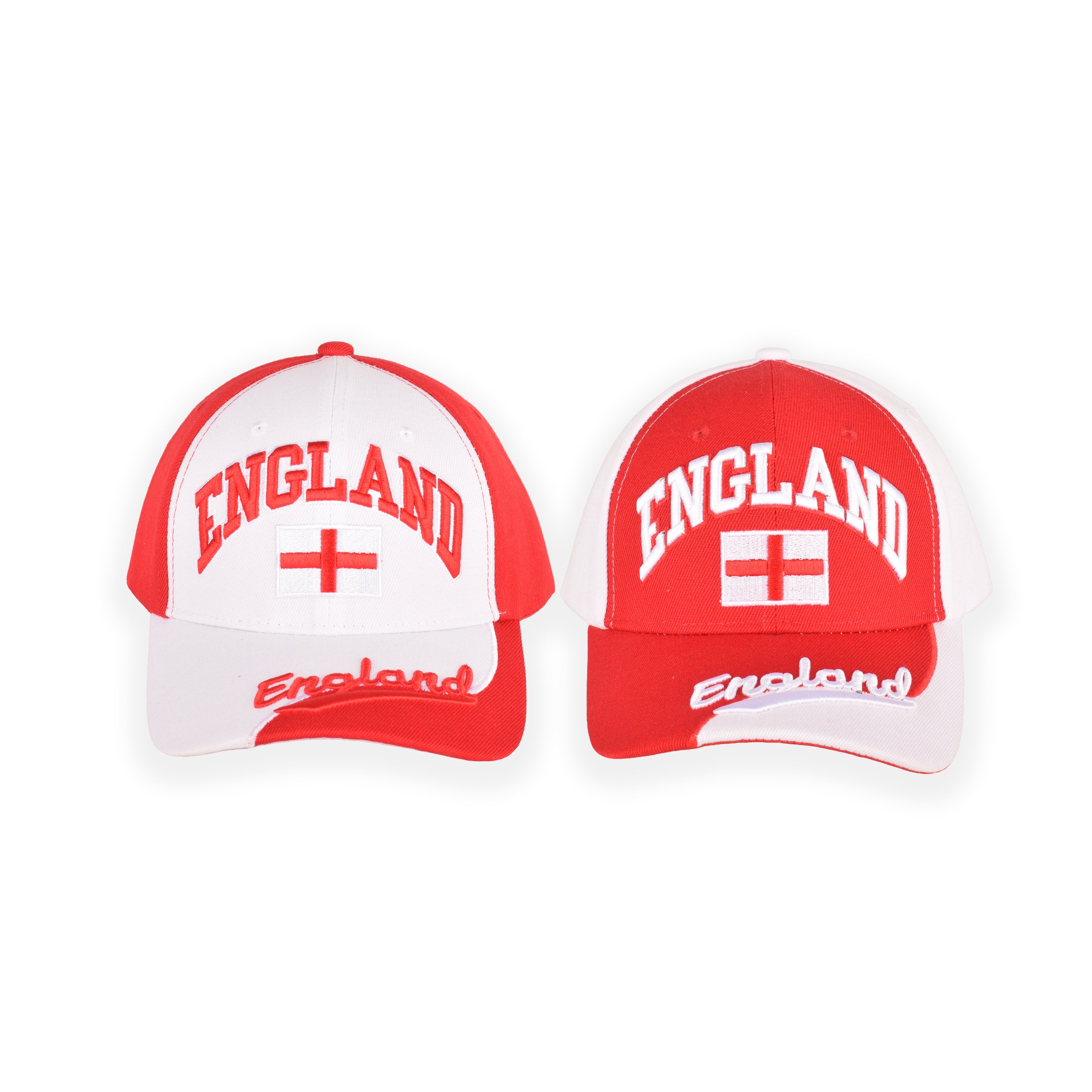 England flag red and white embroidered baseball cap for World Cup 2026 fans