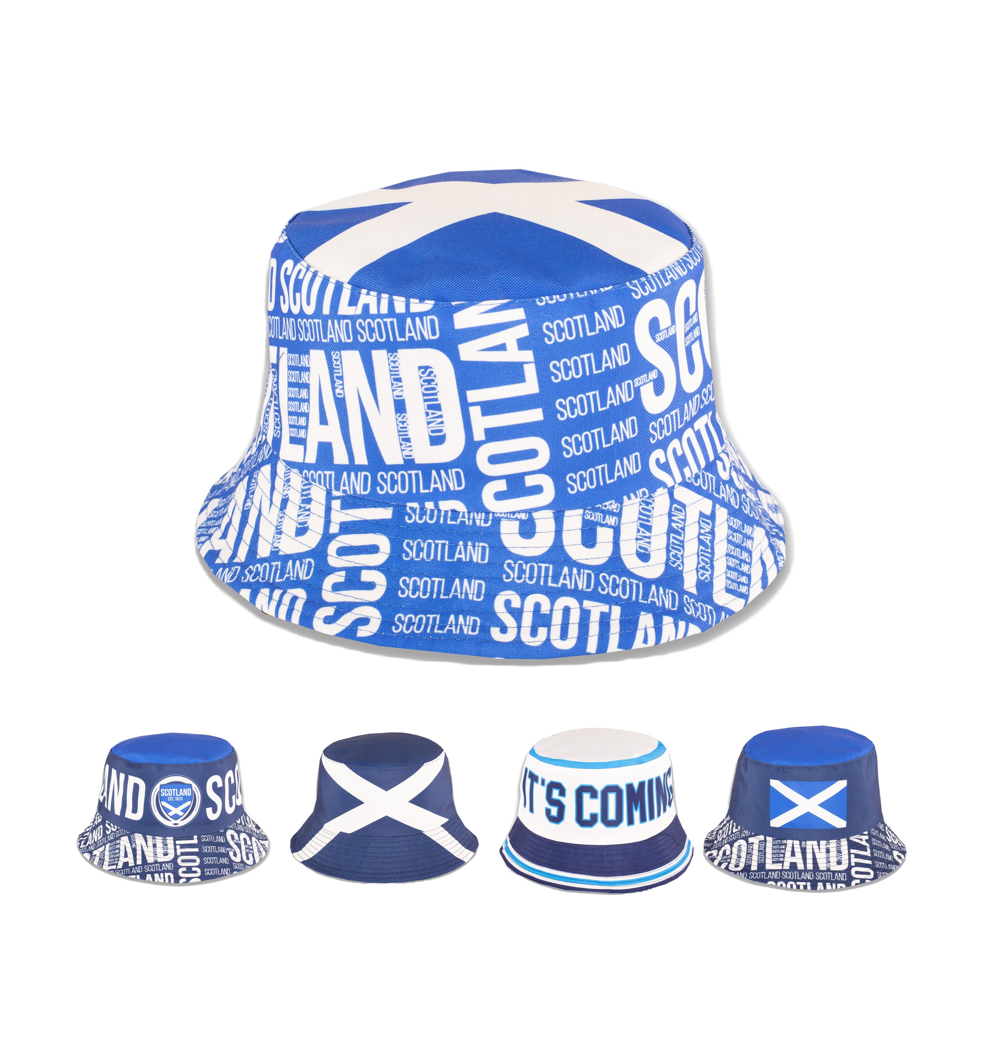 Scotland bucket hats with Saltire flag design for the Tartan Army at World Cup 2026