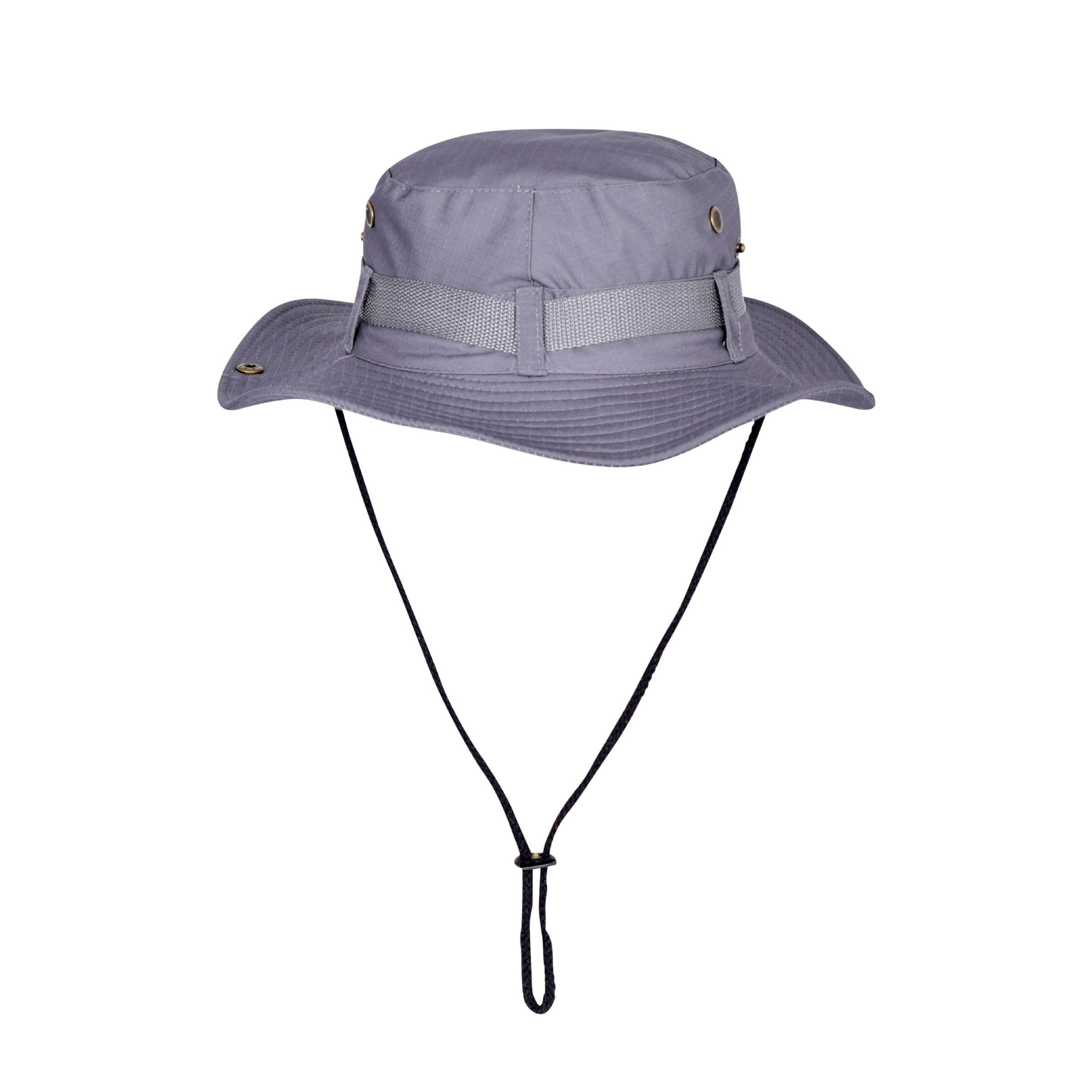 UPF 50+ light grey boonie sun hat adjustable cotton outdoor UK Hopoye