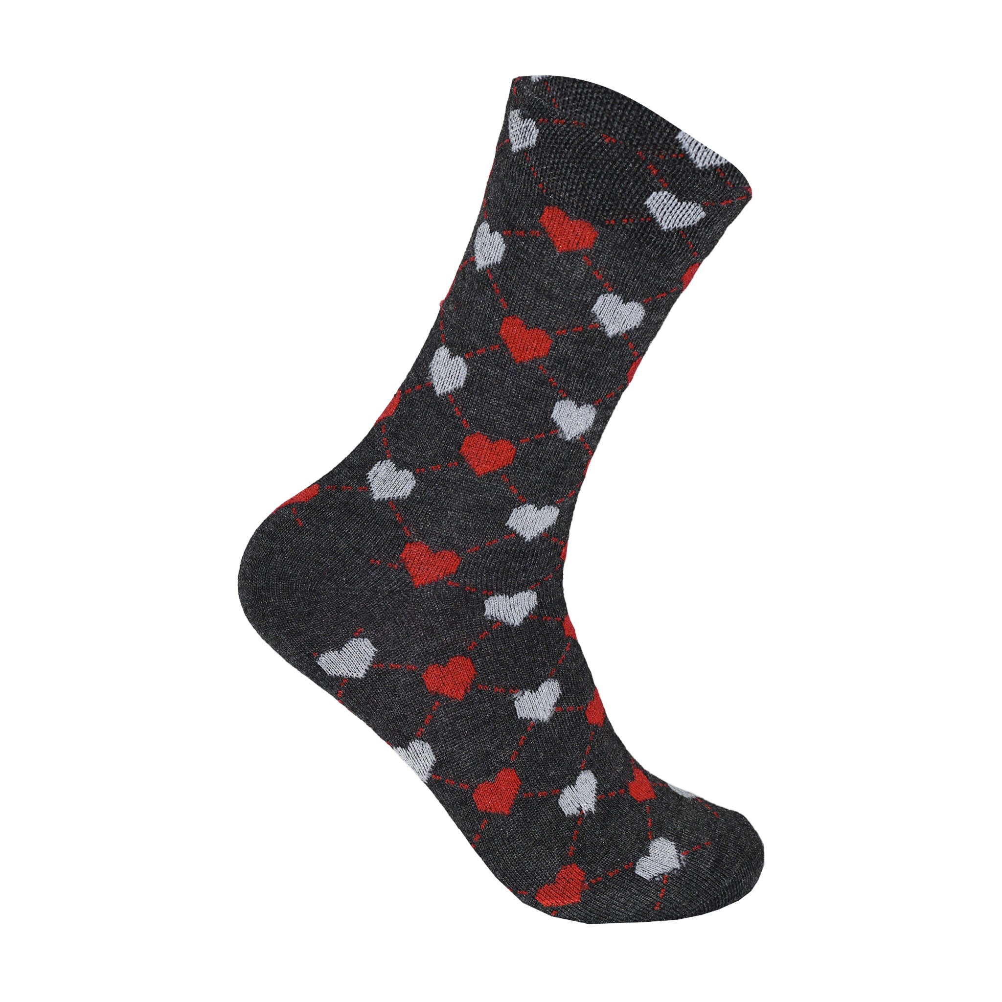 Heart Design Women's Cotton Rich Socks | Ladies Novelty Multipack 3, 6, 9 & 12 Pairs | UK 4-6.5