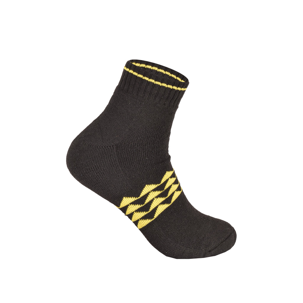 Work trainer socks men close up cushioned heel toe cotton UK
