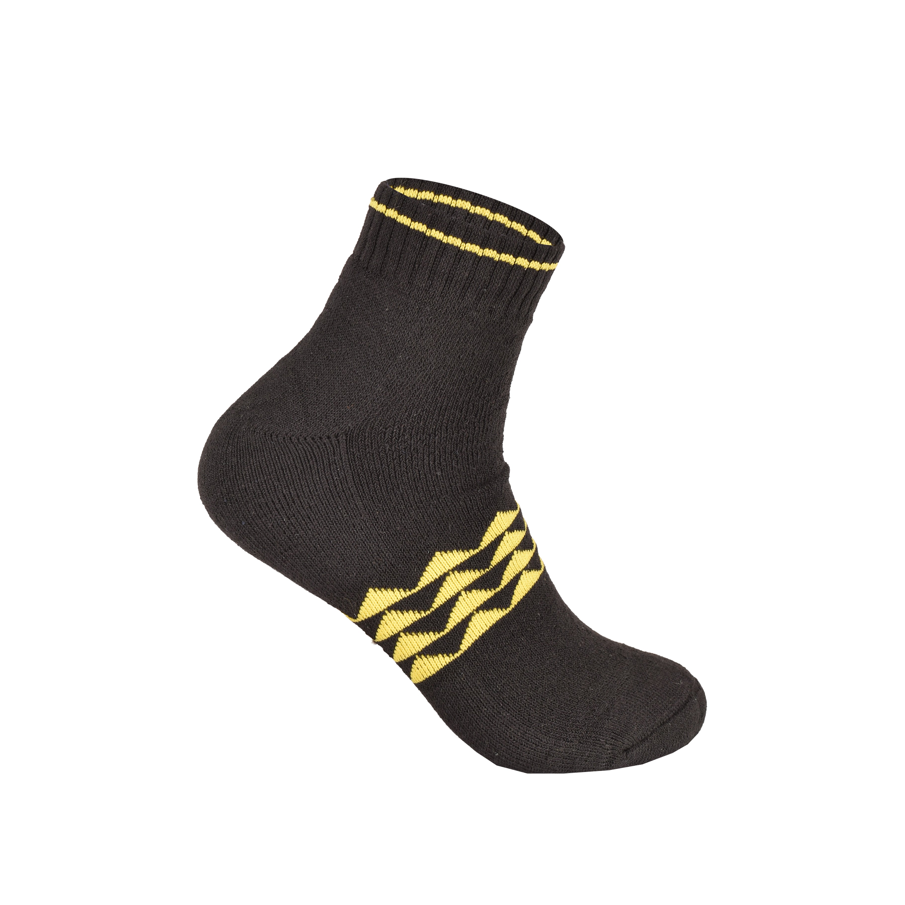 Work trainer socks men close up cushioned heel toe cotton UK