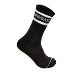 Newcastle inspired cushioned socks close up black white UK 6-11