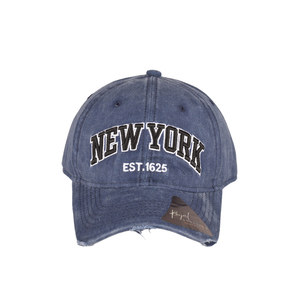 Vintage New York Washed Distressed Embroidered Baseball Cap | UK