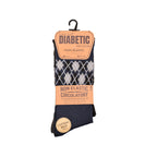 Men's diabetic pattern socks multipack 3 6 9 12 pairs non-binding UK Hopoye
