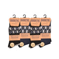 Men's diabetic pattern socks non-binding wide top cotton rich multipack UK Hopoye