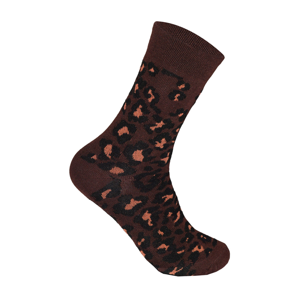 Leopard design ladies socks multipack 3 6 9 12 pairs UK Hopoye