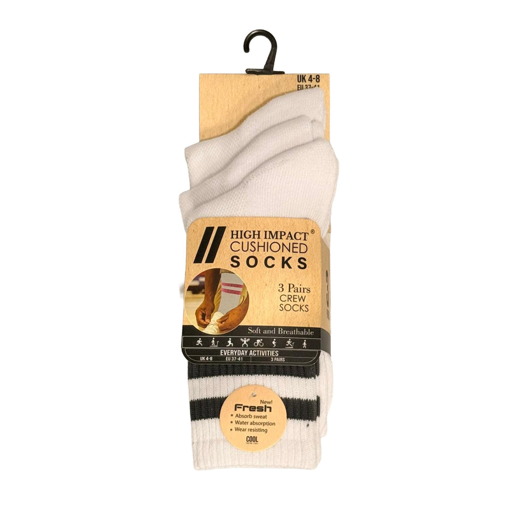 Women's white cushioned socks multipack 3 6 9 12 pairs UK Hopoye