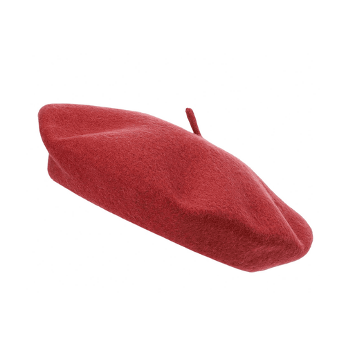 Burnt orange wool beret hat unisex soft warm vintage artist UK Hopoye