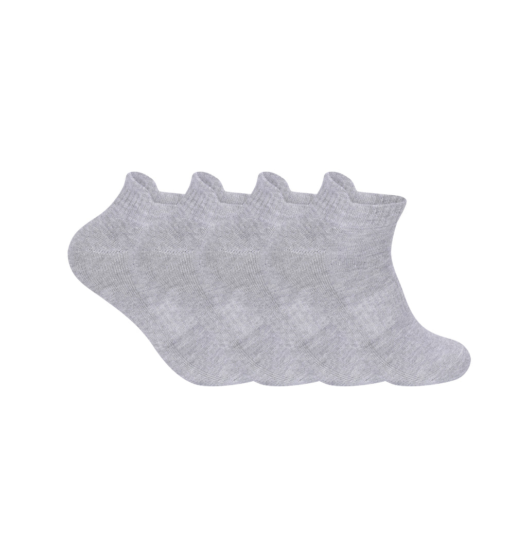 Grey trainer socks men breathable cotton low cut ankle UK 3 6 9 12 pairs