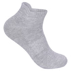 Men's grey cushioned trainer socks close up reinforced heel toe UK