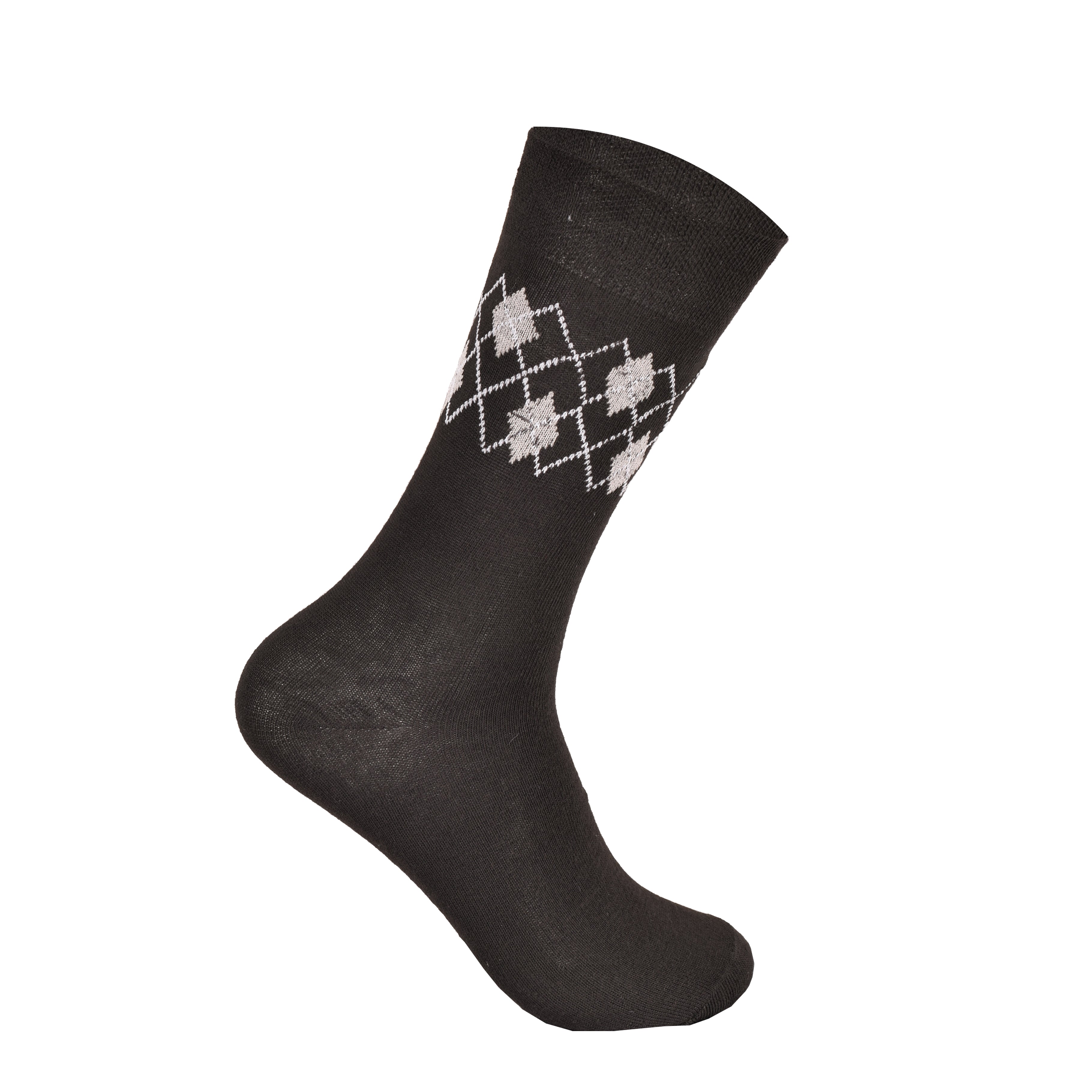 Men's diabetic pattern socks cotton rich wide top breathable UK 3 6 9 12 pairs