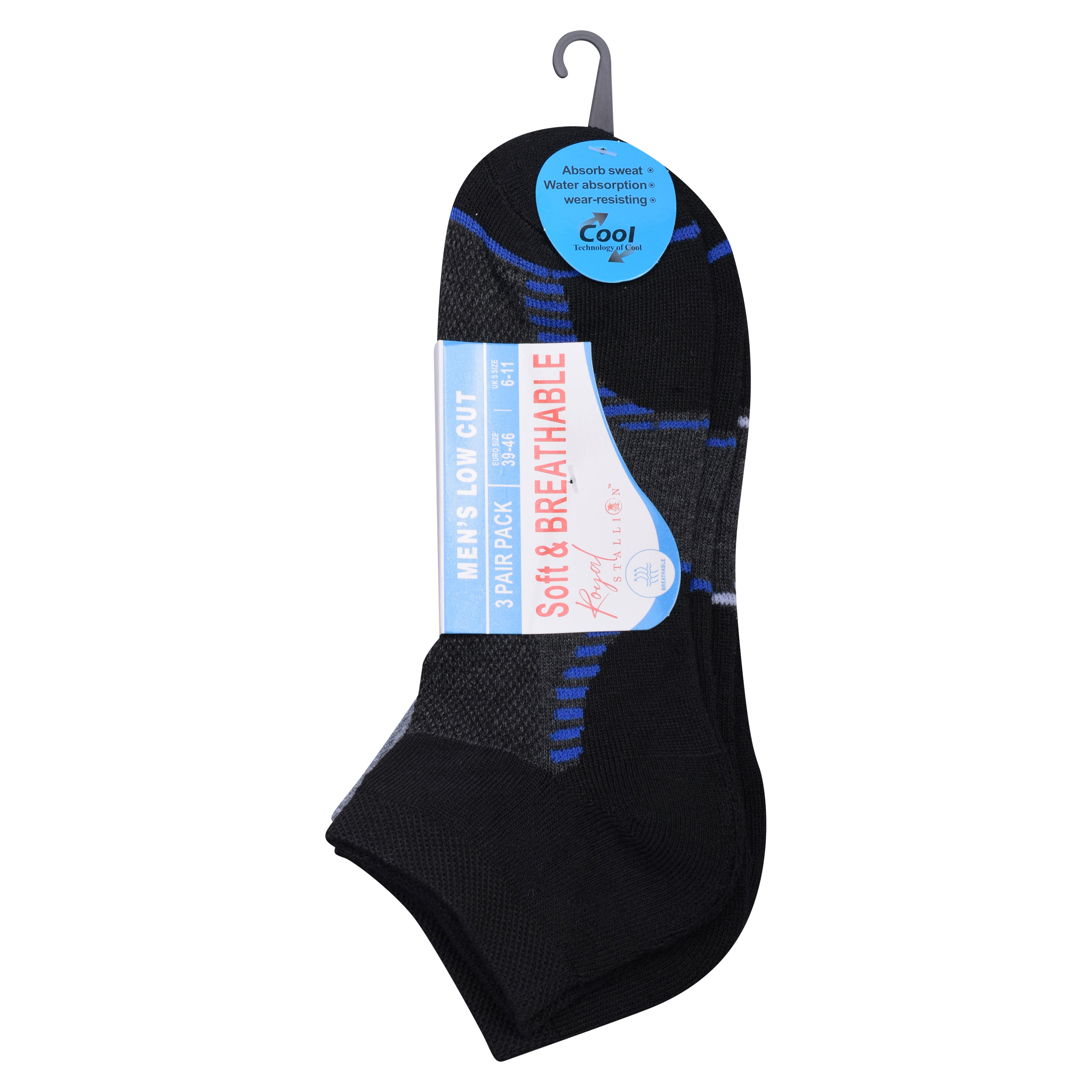 Men's Cushioned Trainer Socks | Breathable Cotton Multipack 3, 6, 9 & 12 Pairs | UK