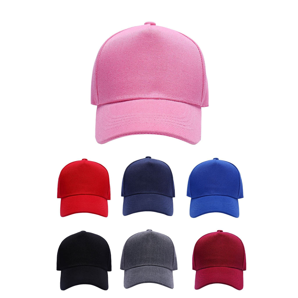Plain Five Panel Baseball Cap Adjustable | Solid Colour Unisex UK