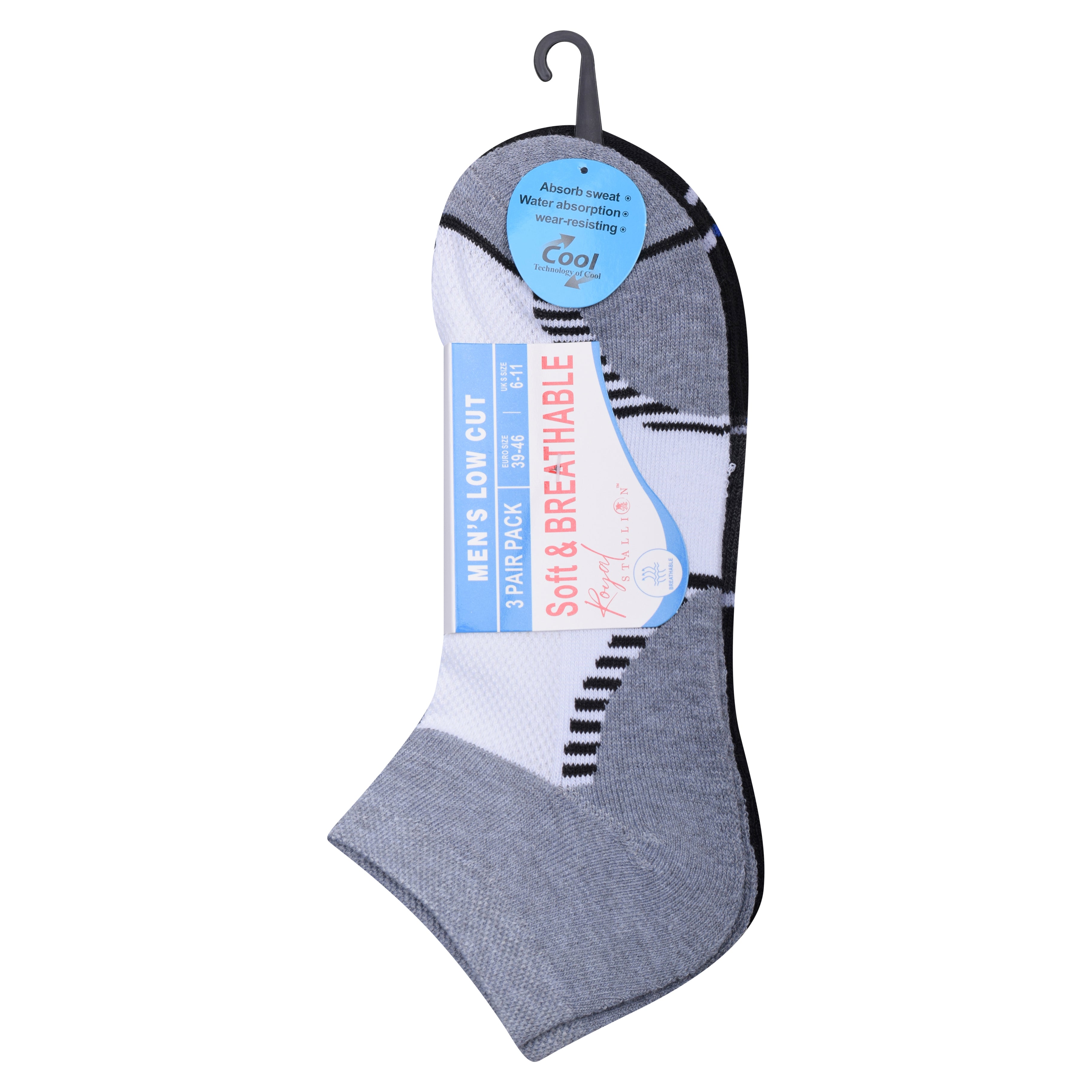Men's Cushioned Trainer Socks | Breathable Cotton Multipack 3, 6, 9 & 12 Pairs | UK