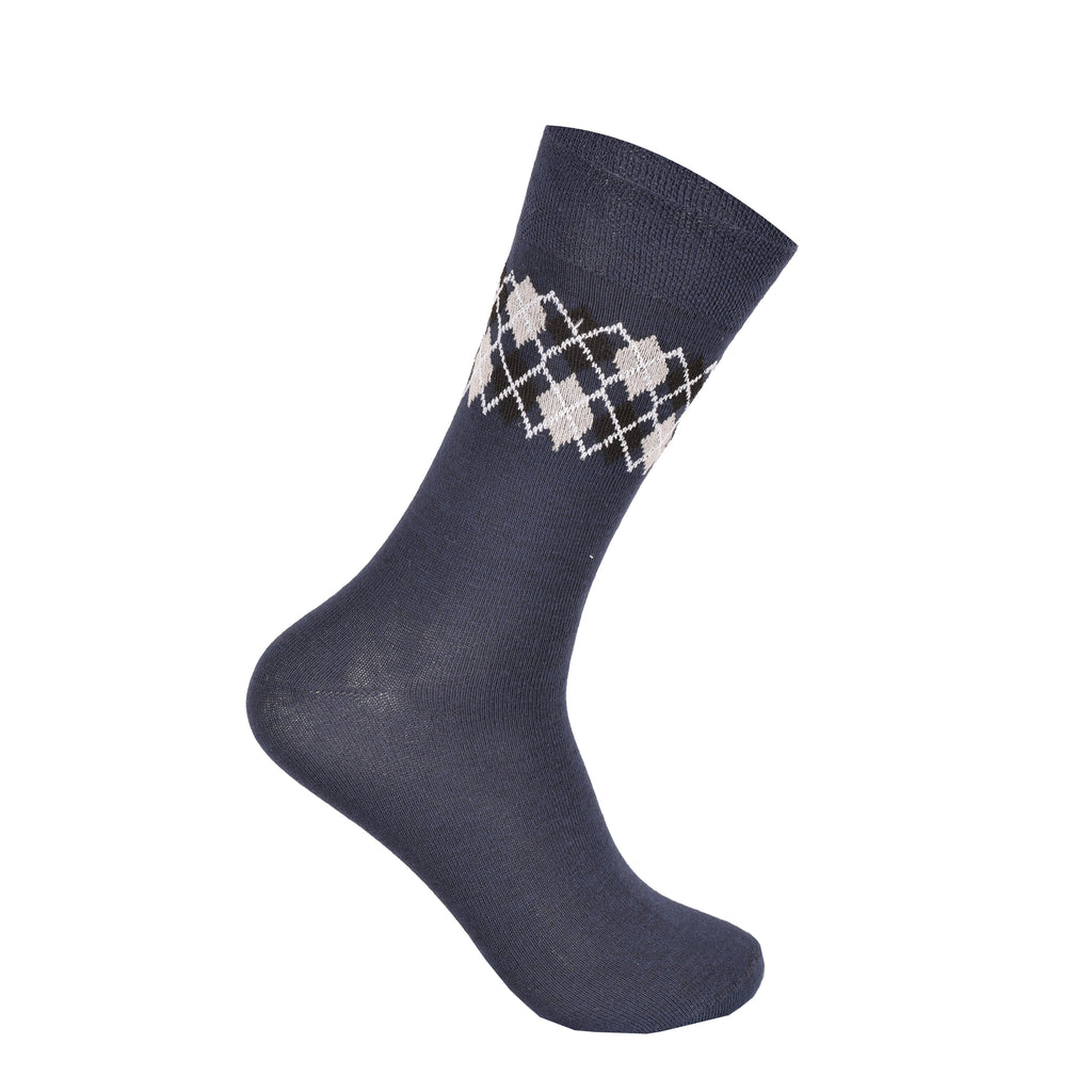 Men's Diabetic Pattern Socks Non-Binding Wide Top | Cotton Rich Multipack 3, 6, 9 & 12 Pairs | UK