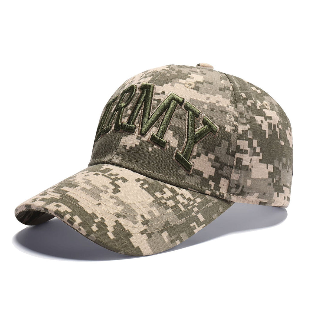 Digital camo baseball cap adjustable side view military UK Hopoye