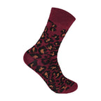 Leopard print women's novelty socks soft cotton breathable UK 4-6.5 Hopoye