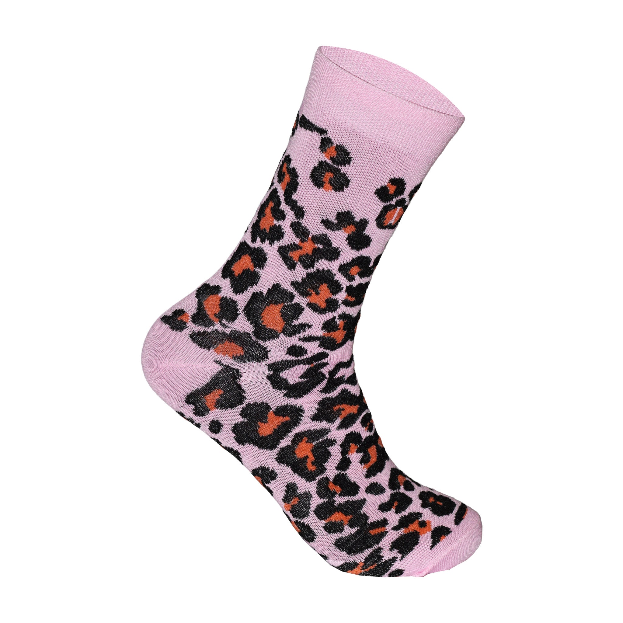 Leopard Print Women's Cotton Rich Socks | Ladies Novelty Multipack 3, 6, 9 & 12 Pairs | UK 4-6.5