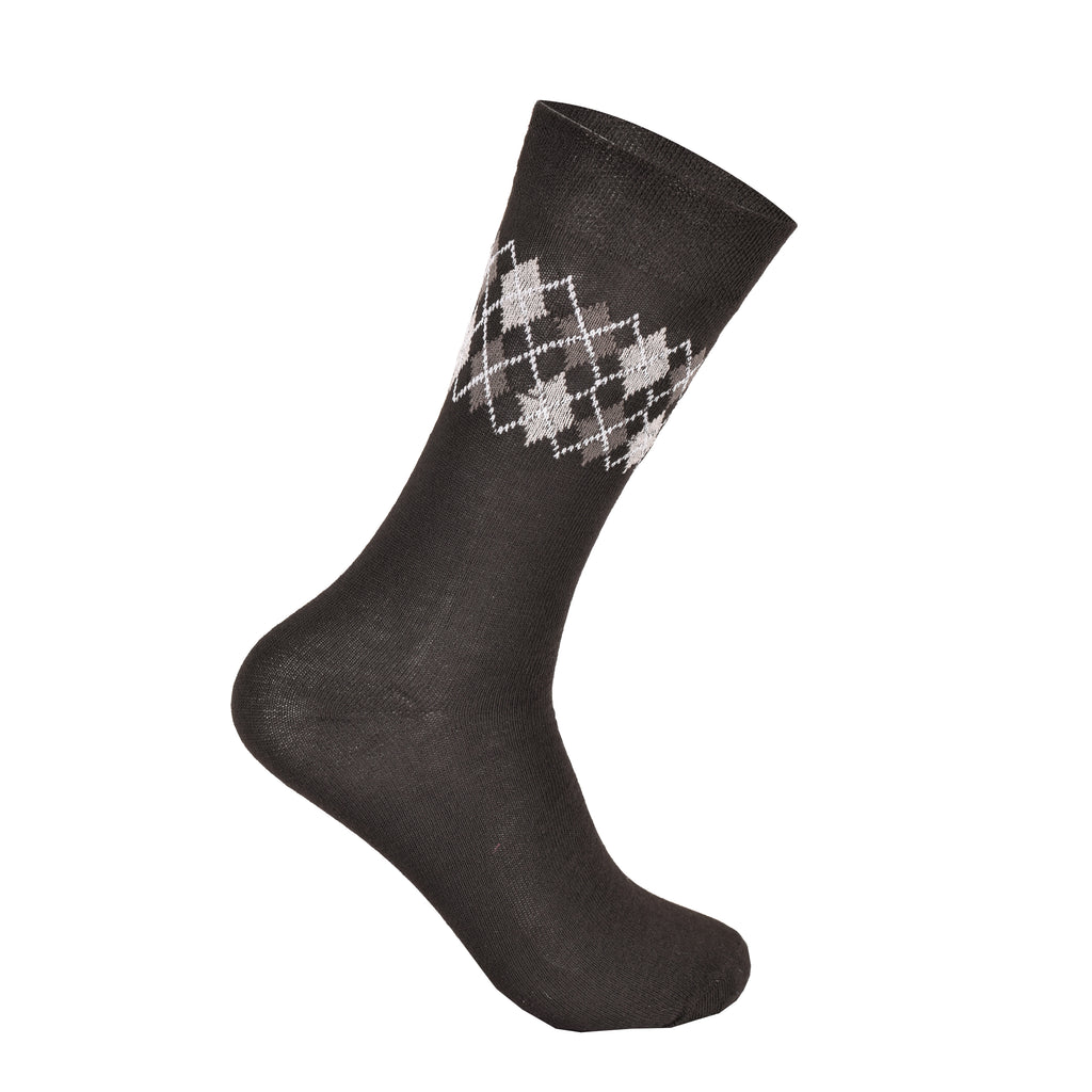Men's Diabetic Pattern Socks Non-Binding Wide Top | Cotton Rich Multipack 3, 6, 9 & 12 Pairs | UK