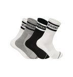 Newcastle inspired black and white cushioned sports socks multipack UK 6-11