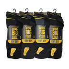Men's big foot work socks UK size 11-14 breathable cotton heavy duty multipack Hopoye