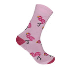 Flamingo print women's novelty socks soft cotton breathable UK 4-6.5