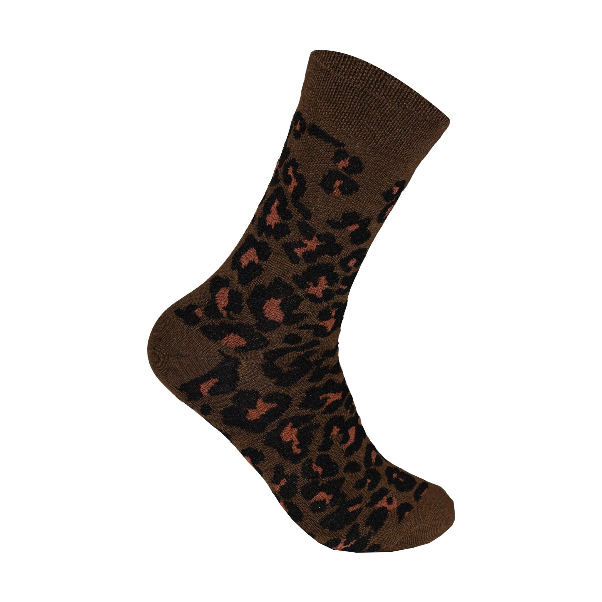 Leopard Print Women's Cotton Rich Socks | Ladies Novelty Multipack 3, 6, 9 & 12 Pairs | UK 4-6.5