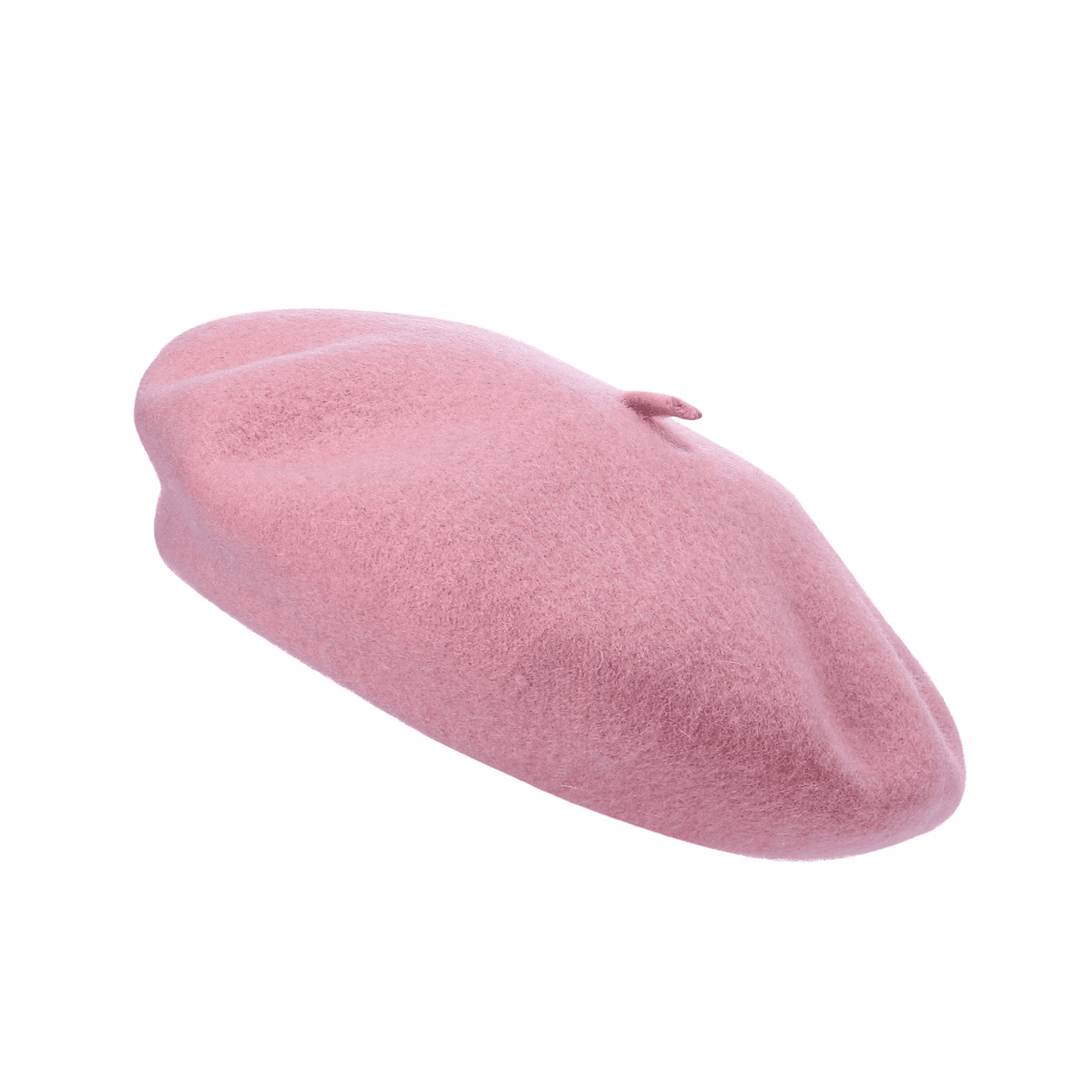 Light pink wool beret hat unisex soft warm vintage artist UK Hopoye