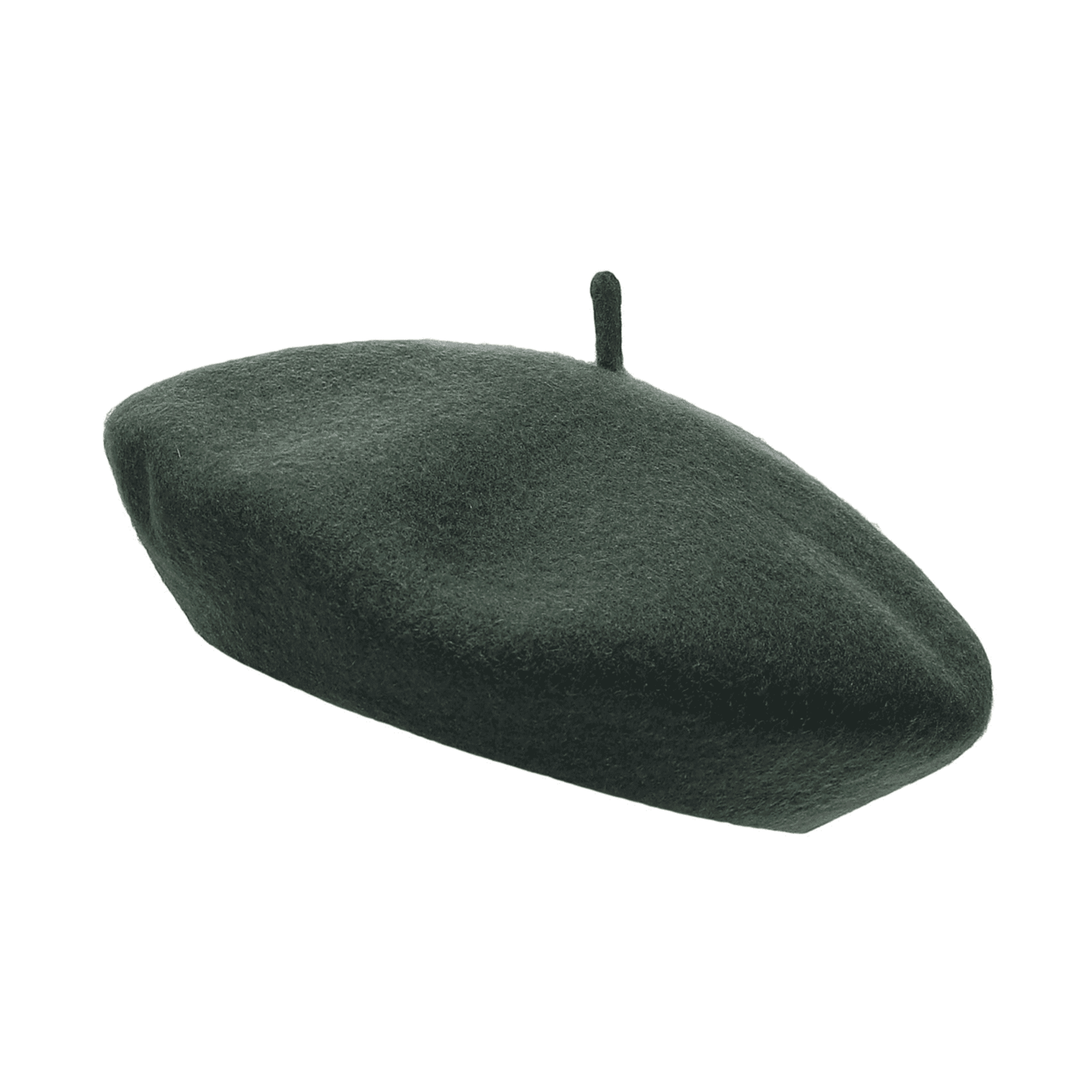 Olive wool beret hat unisex soft warm vintage artist style UK Hopoye