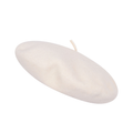 Cream wool beret hat unisex soft warm vintage artist style UK Hopoye