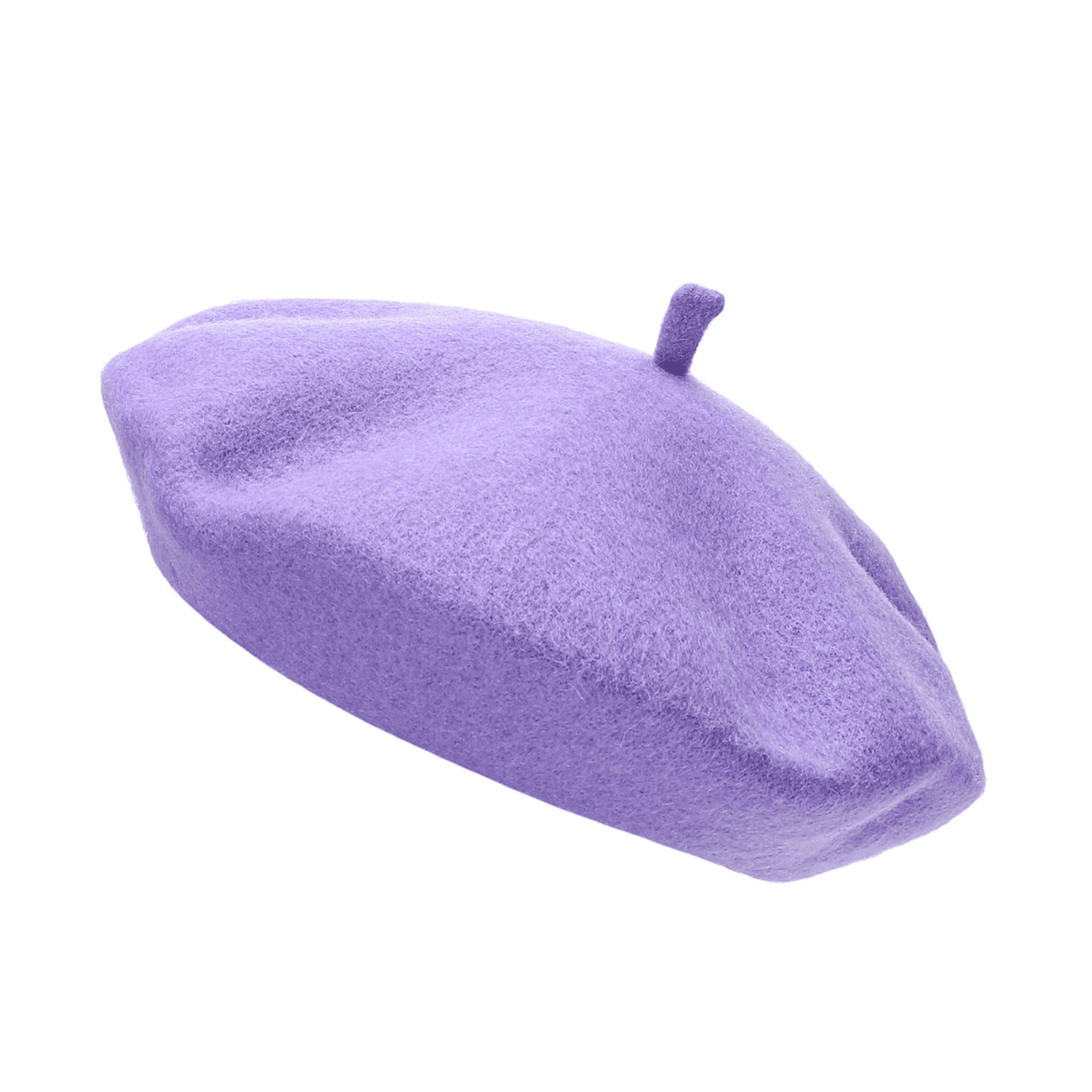 Light purple wool beret hat unisex soft warm vintage artist UK Hopoye