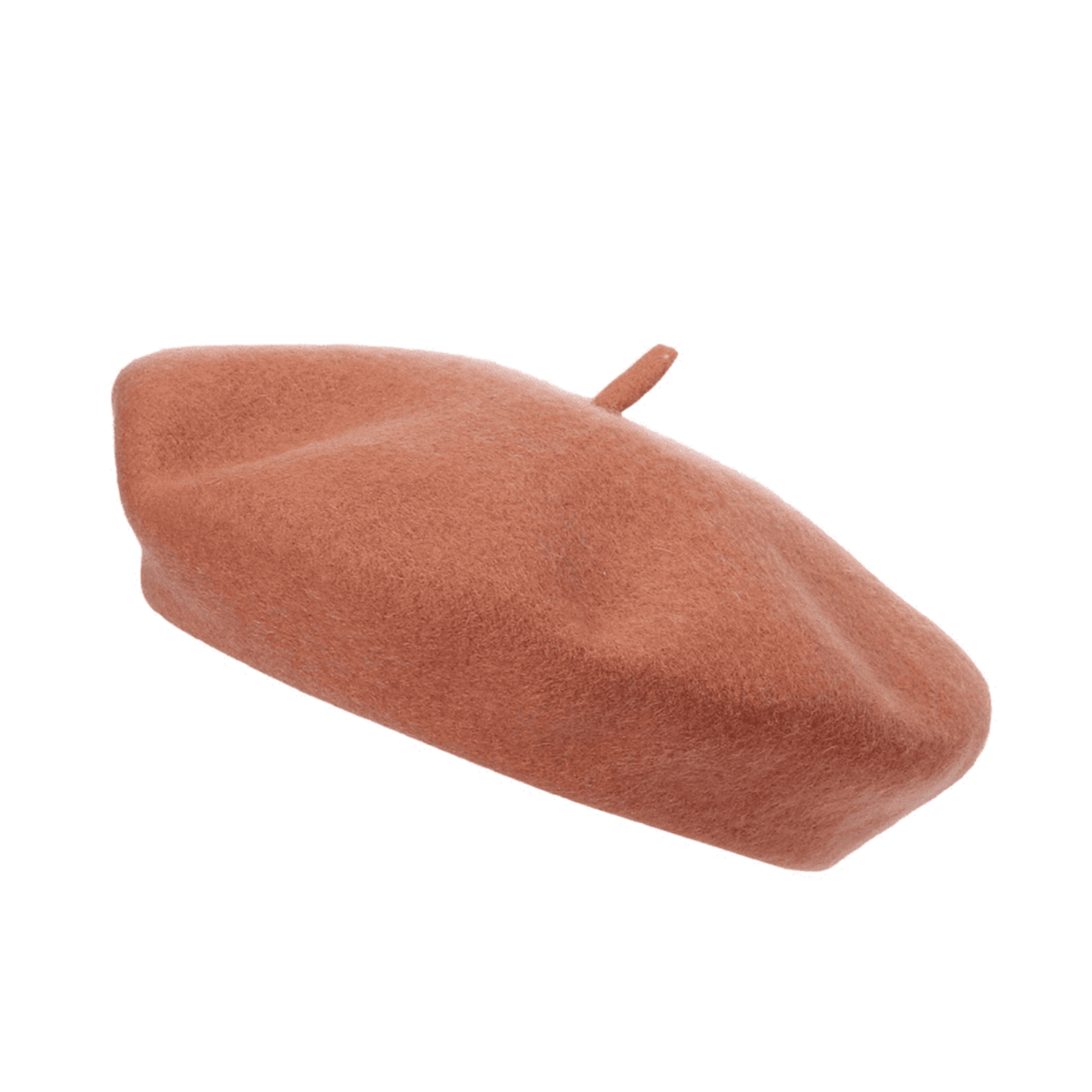 Light orange wool beret hat unisex soft warm vintage artist UK Hopoye