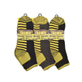 Men's patterned cushioned work trainer socks breathable cotton multipack UK Hopoye