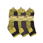 Men's patterned cushioned work trainer socks breathable cotton multipack UK Hopoye