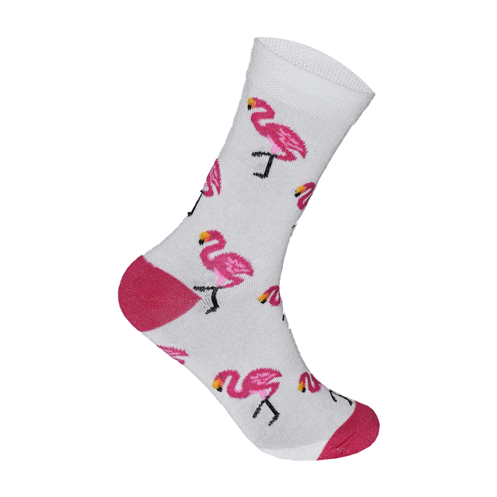 Flamingo Design Women's Cotton Rich Socks | Ladies Novelty Multipack 3, 6, 9 & 12 Pairs | UK 4-6.5