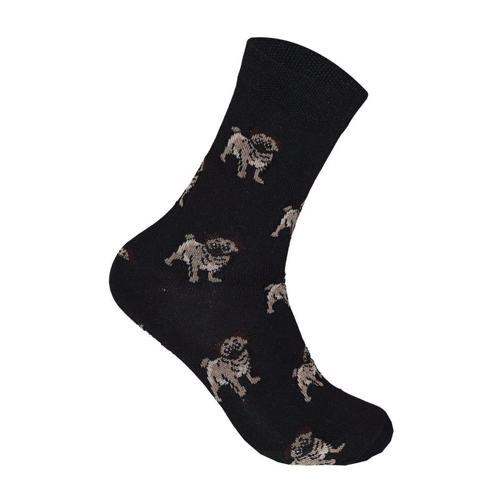 Pug Dog Design Women's Cotton Rich Socks | Ladies Novelty Multipack 3, 6, 9 & 12 Pairs | UK 4-6.5