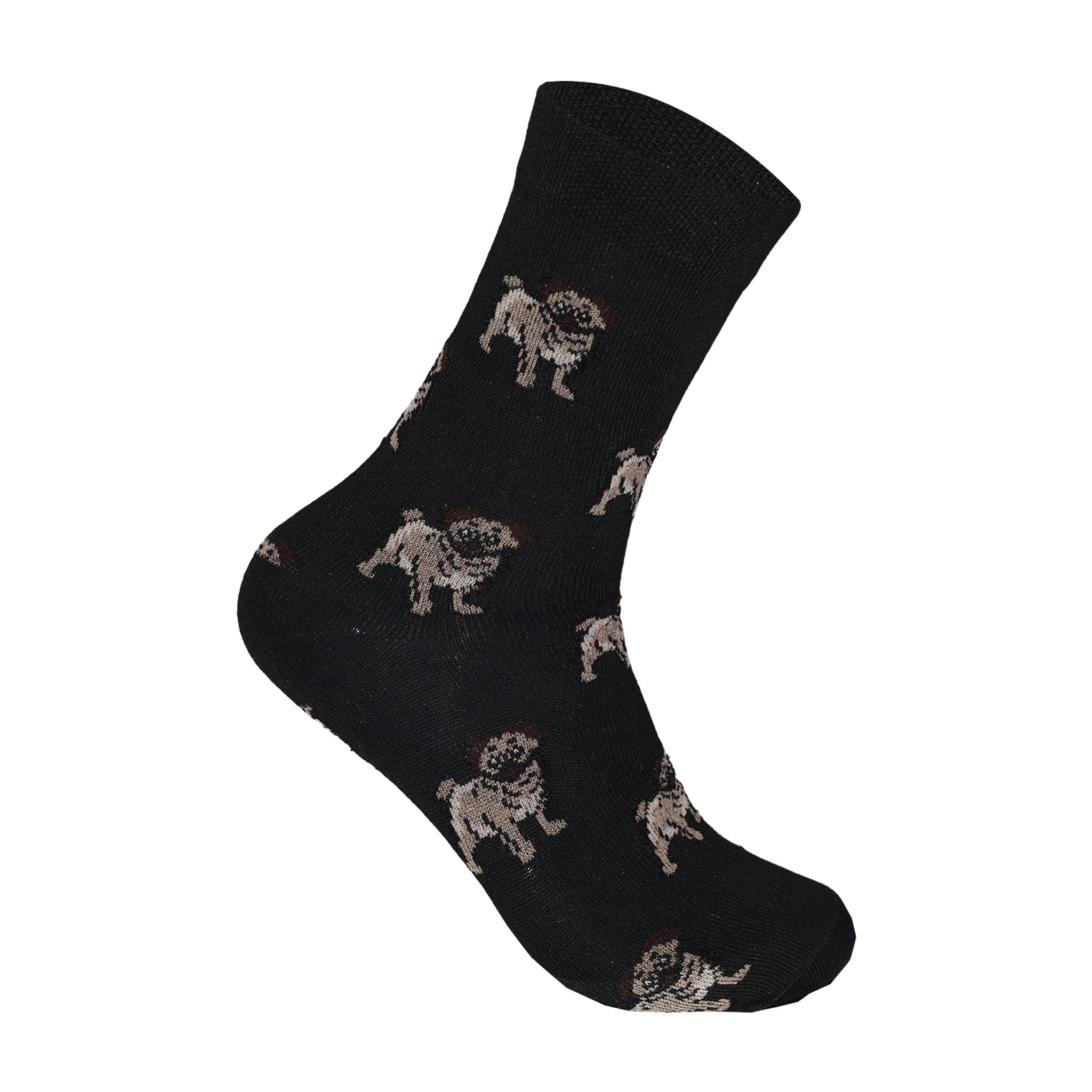 Pug Dog Design Women's Cotton Rich Socks | Ladies Novelty Multipack 3, 6, 9 & 12 Pairs | UK 4-6.5