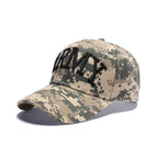 Army camo baseball cap side view military adjustable UK Hopoye
