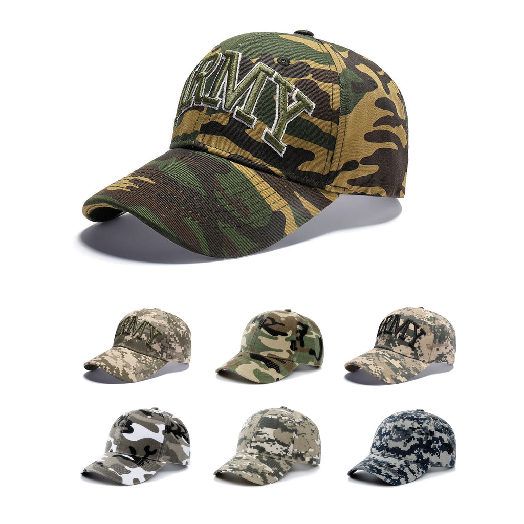 ARMY embroidered camo baseball cap adjustable military 6 patterns UK Hopoye