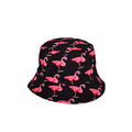 Flamingo reversible bucket hat second side cotton UK Hopoye
