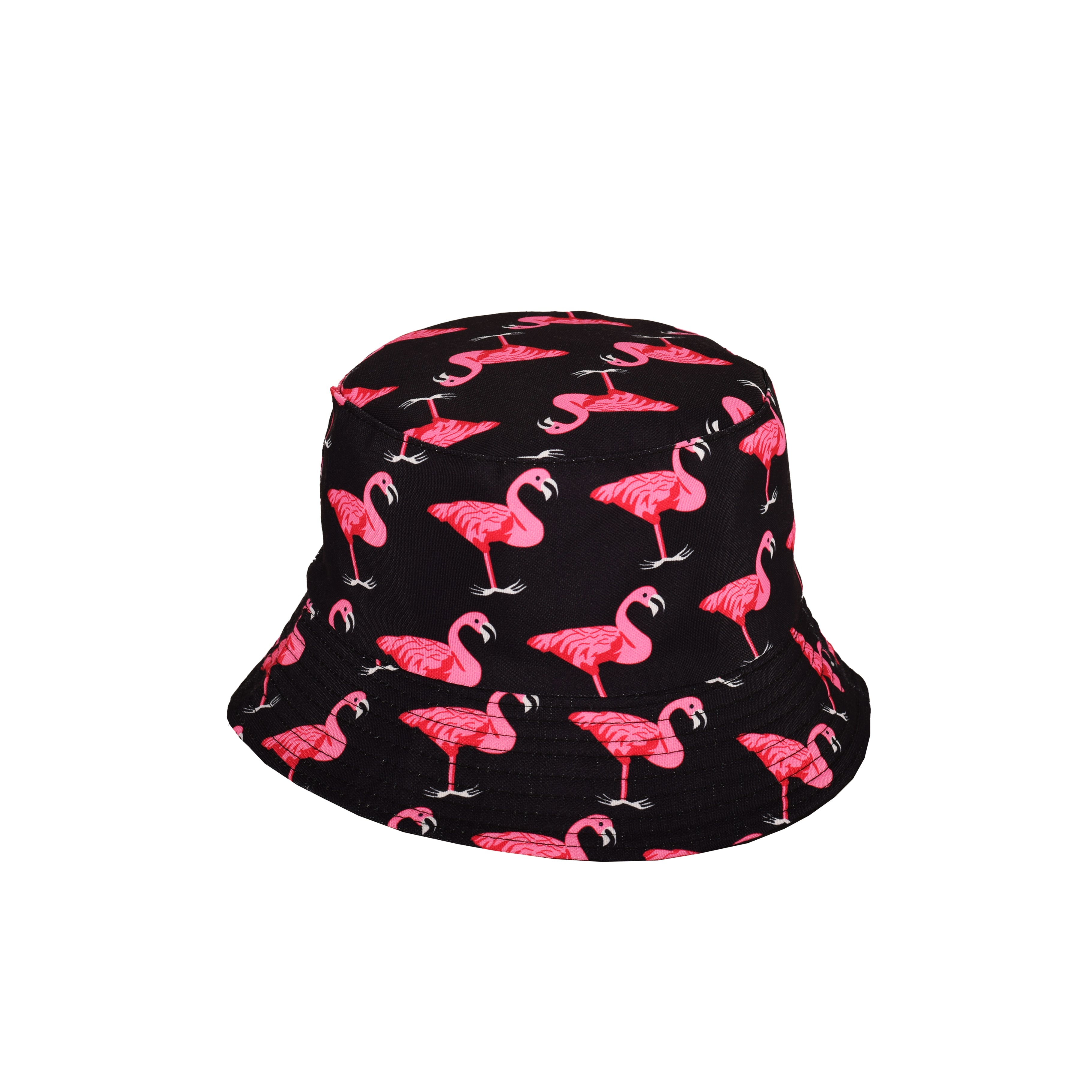 Flamingo reversible bucket hat second side cotton UK Hopoye