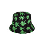 Cannabis leaf bucket hat close up reversible double layered UK
