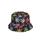 Marijuana leaf reversible bucket hat second side cotton UK Hopoye