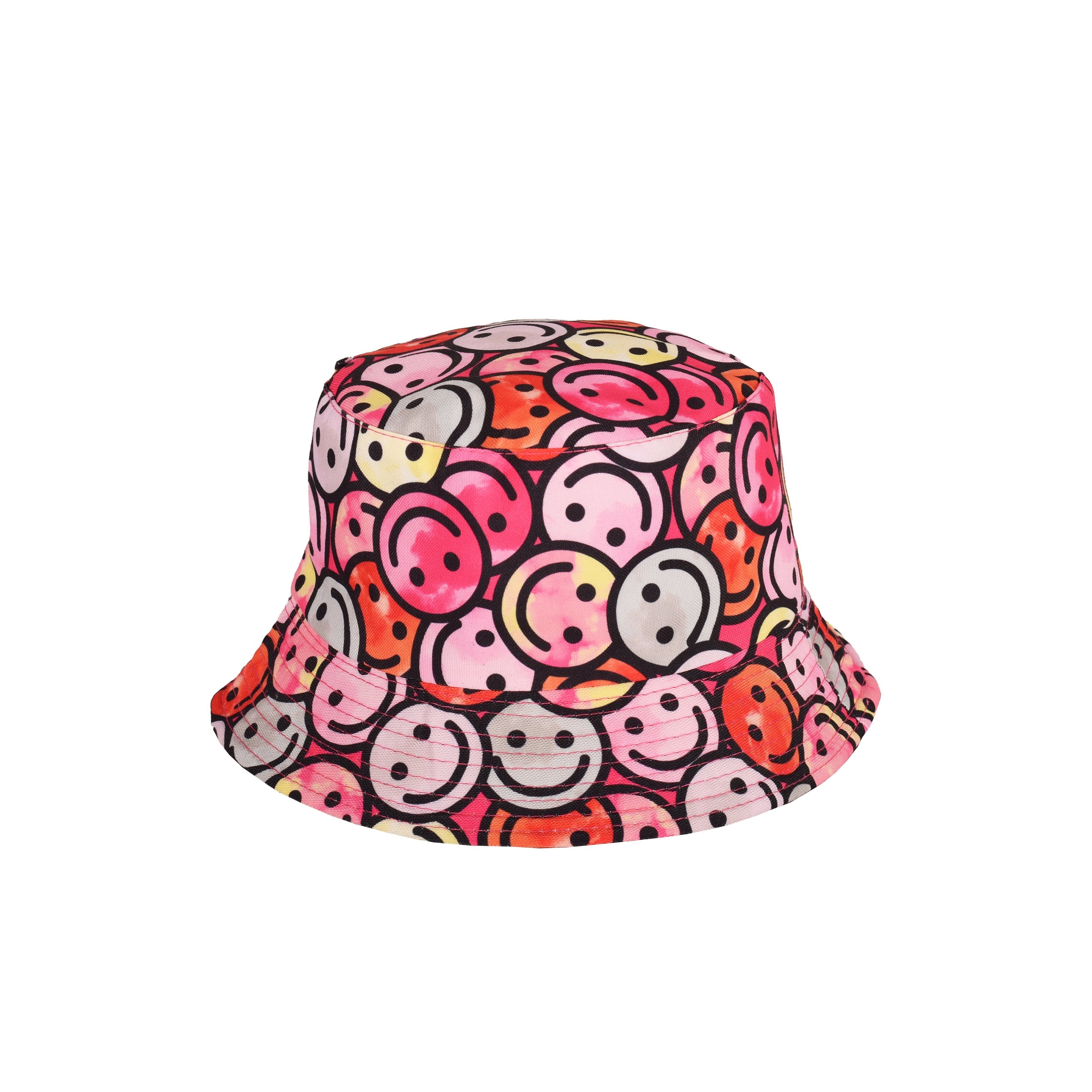 Smiley face reversible bucket hat second side cotton UK Hopoye
