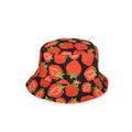 Fruit print reversible bucket hat second side cotton UK Hopoye