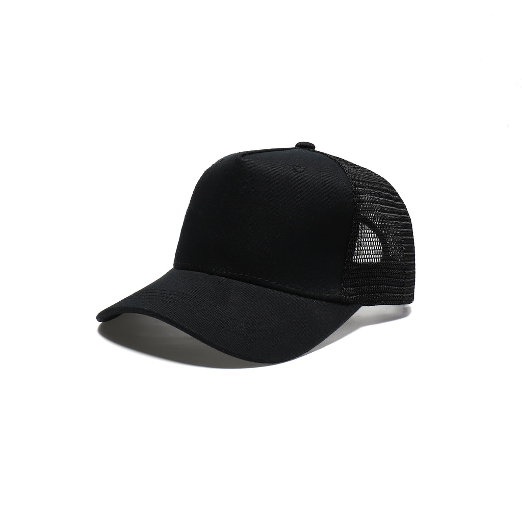 Plain trucker cap breathable mesh back adjustable snapback UK