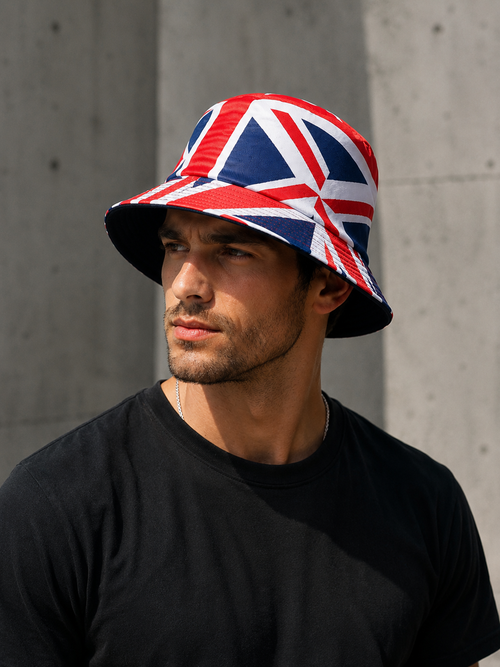 Union Jack bucket hat British pride cotton festival hat UK