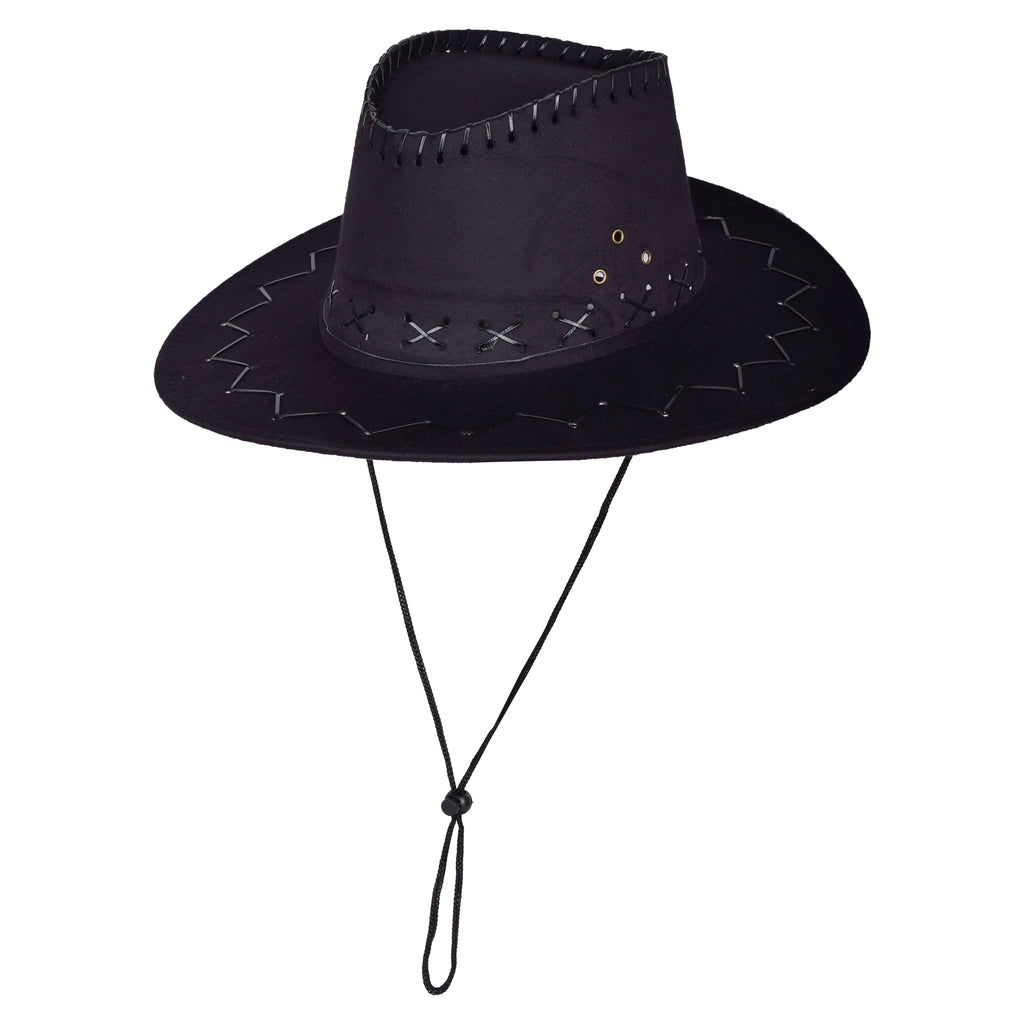 Western cowboy stitch hat close up adjustable brim UK Hopoye