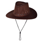 Western stitch cowboy hat back view polyester adjustable UK